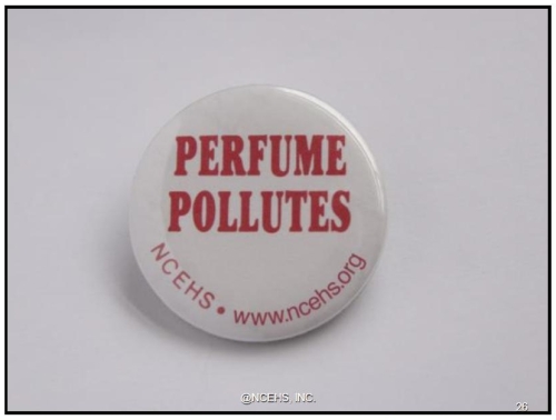 perfume pollutes button
